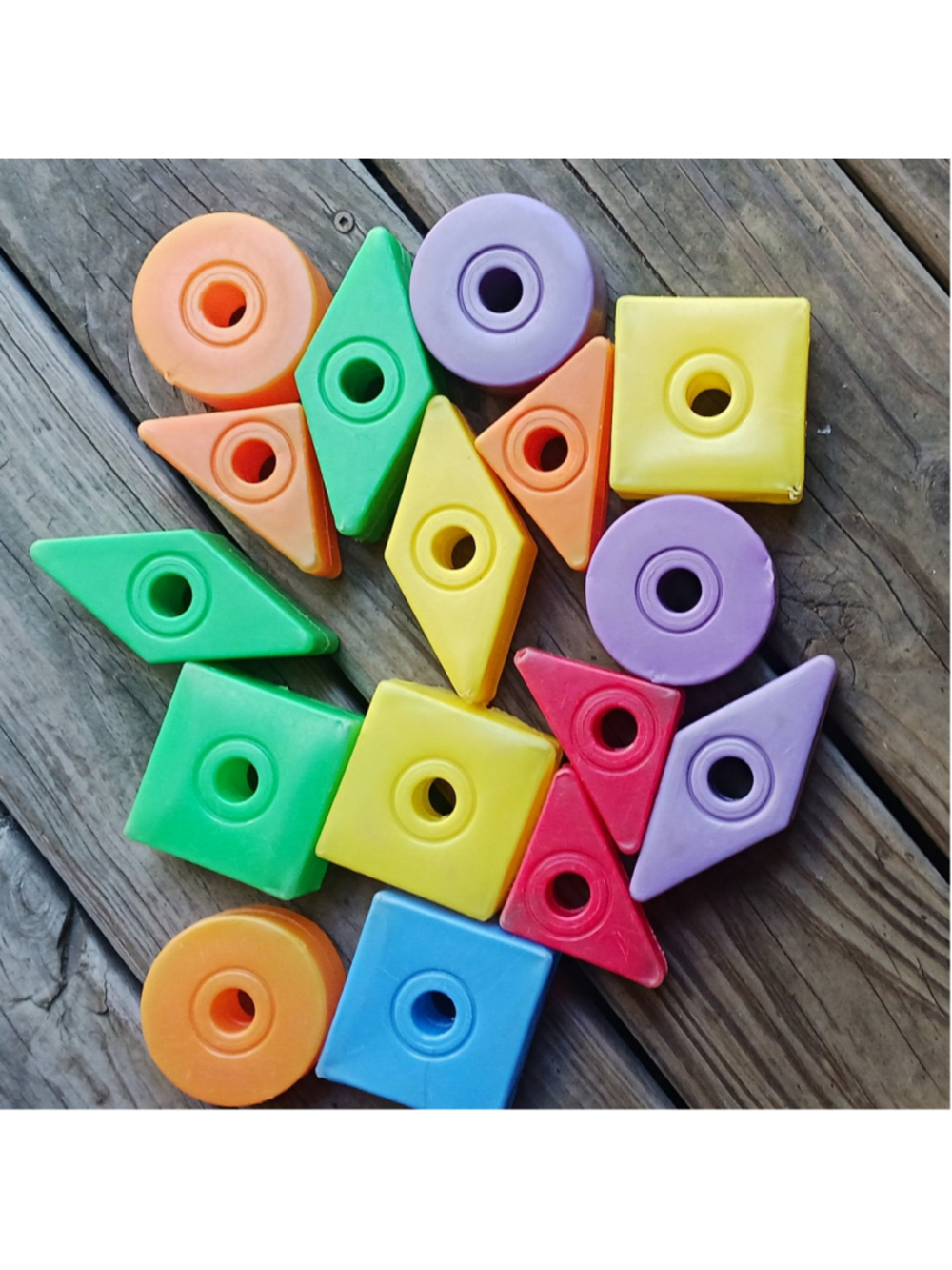 Fisher-Price Peek-A-Blocks Replacement Plastic Blocks Lot, Mixed Shapes & Colors